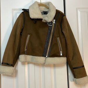 Zara Brown and Cream Jacket
